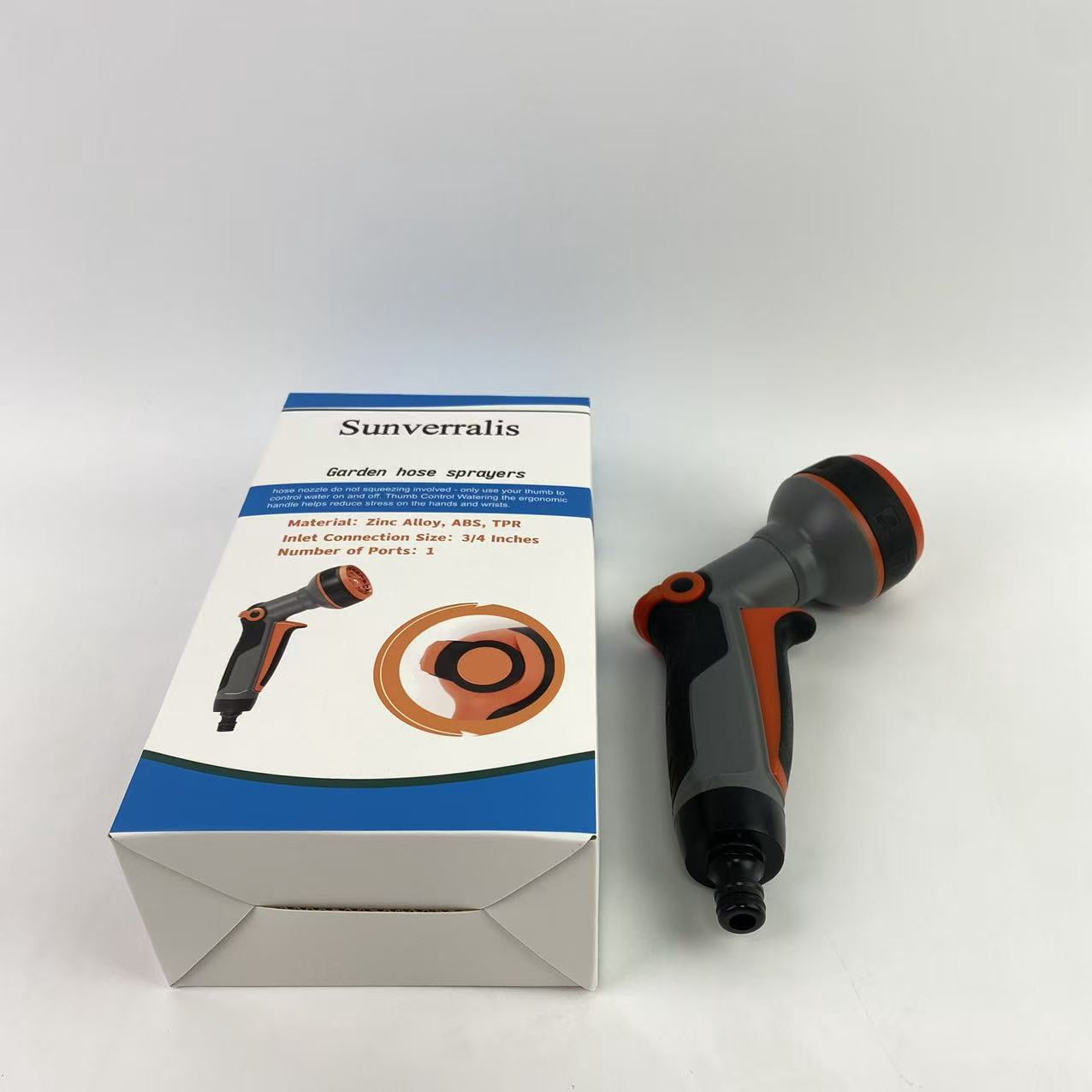 Sunverralis Garden hose sprayers, Hose Nozzle,8 Adjustable Watering Patterns Hose Sprayer Nozzle & Water Hose Nozzle, Hose Sprayer Suitable for Watering Plants/Washing Cars/Showering Pets