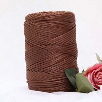 Namzi Easy Crochet Yarn, Premium Nylon Craft Yarn, dark brown, 1 roll , Super Soft Yarn for Crocheting & Knitting, Durable for DIY Craft Projects – Ideal for Handmade Decor & Accessories