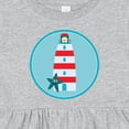 thumbnail image 4 of Inktastic Lighthouse Nautical Beach Girls Baby Dress, 4 of 5