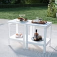 thumbnail image 7 of Pipopa Adirondack Outdoor Side Table Set of 2,HDPE All Weather Double Layer Patio Side Table,Rectangular End Table for Garden Balcony Pool,White, 7 of 7