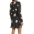 thumbnail image 2 of Free People Womens Sunshadows Split-Sleeve Mini Dress, Black, 2, 2 of 4