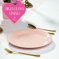 thumbnail image 3 of Paris Hilton London Collection 10.5-inch Stoneware Ceramic Dinner Plate, Microwave Safe, Blush Pink with Embossed Bow Detailing, 3 of 9