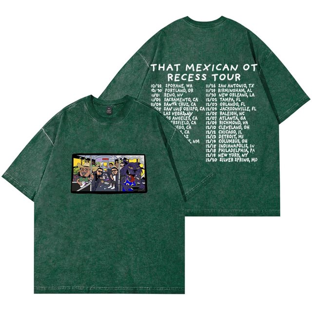 That Mexican OT Recess Wash Camisetas Mujeres Hombres HipHop Algodón Camiseta de manga corta,3,L