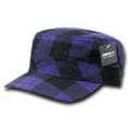 thumbnail image 2 of Decky 905-PLAID-PUR Flannel Flat Top Caps, Purple Plaid, 2 of 2