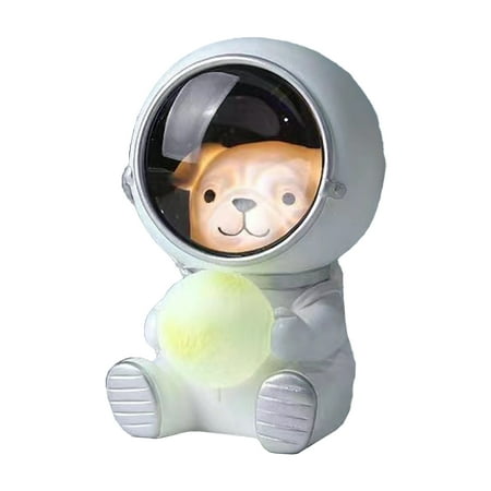 

Hloma Night Light Adorable Ornament Resin Pet Astronaut Night Light for Bedroom