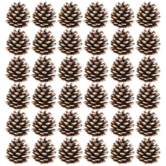 36 Pcs Christmas Pine Cones, Resin Pine Cones for Crafts, Christmas Tree Decorations, DIY Ornaments, Perfect for Holiday Wreaths and Winter Wedding Decoration