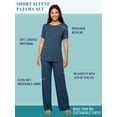 thumbnail image 2 of Women's Vanity Fair 90130 Beyond Comfort Short Sleeve PJ Set (Black S), 2 of 6