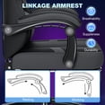 thumbnail image 5 of HOFFREE 7-Point Massage Gaming Chair with Footrest Reclining Computer Chair with Heated Lumbar Support Ergonomic Game Chairs for Adults Home Office Desk Chairs with Linkage Armrests, 5 of 10