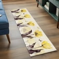 thumbnail image 5 of Yellow Flower Kitchen Runner Rug 2x6 Washable Runners for Hallway Non Slip Farmhosue Country Vintage Butterfly Floral Large Area Rug Indoor Floor Carpet for Bathroom Laundry Entryway Bedroom, 5 of 7