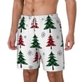 thumbnail image 2 of Balery Buffalo Plaid Christmas Trees Mens Swim Trunks Swim Shorts for Men Quick Dry Inseam Beach Shorts with Compression Liner Pocket-XX-Large, 2 of 9