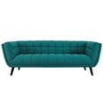 thumbnail image 3 of Modway Bestow Modern Style Upholstered Polyester Fabric Sofa in Teal Blue, 3 of 4