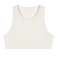 thumbnail image 4 of Womens Tops Sexy Sleeveless Crewneck Ribbed Knitted Tank Crop Tops for Women Shirts for Women, 4 of 4