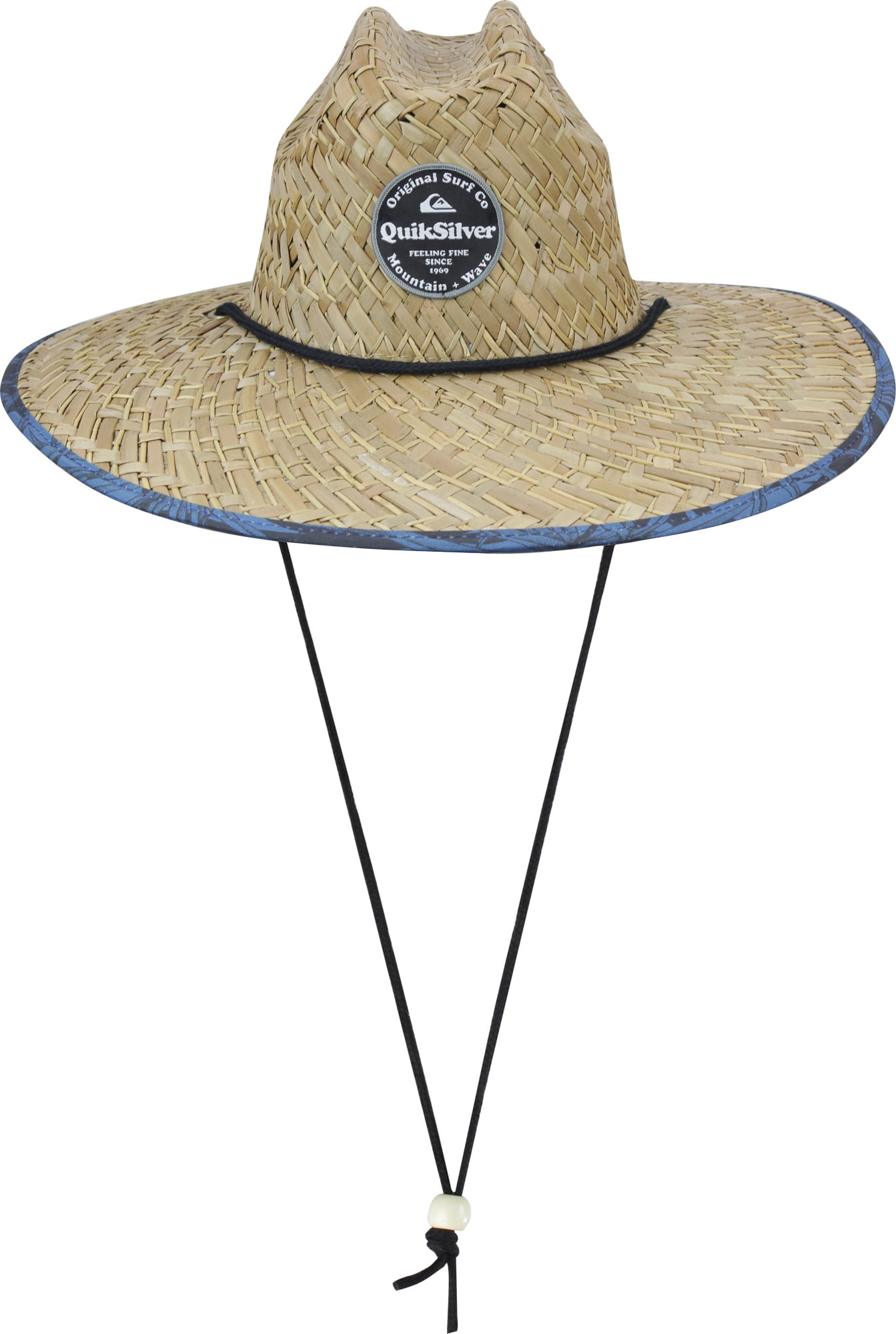 Quiksilver Mens Outsider Repent Wide Brim Straw Sun Hat Straw/Blue