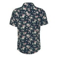thumbnail image 3 of INSPIRE CHIC Men's Shirts Short Sleeve Floral Printed Button Front Beach Hawaiian Shirt 34 Navy Blue, 3 of 7