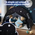 thumbnail image 4 of Large Teepee Tent for Kids: with Star Lights - Tent Indoor Kids Teepee Tent for Boys & Girls - Kids Play Tent Inside Canopy Bed for Playroom Gift Toys (Black Galaxy), 4 of 15