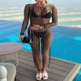 thumbnail image 2 of Paréos de Bikini pour Femmes en Perles, Maille Transparente, Longue Robe Maxi Transparente, Plage, Maillot de Bain, Paréos de Bikini, 2 of 7