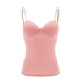 thumbnail image 4 of Women's Plus Size Camisole with Built-in Bra, Sexy V Neck Padded Tank Top, Adjustable Strap Cami Undershirt, Soft Sleepwear Layering Vest, 4 of 6