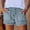 light blue, variant on Textilo Jeans Shorts for Women Elastic Waist Drawstring Frayed Hem Jorts with Pockets High Waisted Jean Shorts Summer Casual Lightweight Comfy Short Pants,Black M