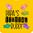 thumbnail image 4 of Inktastic Papa's Fishing Buddy with Colorful Fish Boys or Girls Baby Bib, 4 of 4