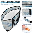 thumbnail image 5 of Extra-Large Wide Opening Design Capacity Hand-Held Ice Pack Thickened Insulation Layer For Long-Lasting Cold Retention For Outdoor Shopping Picnics And Camping Bright Blue Blooming Peonies, 5 of 8