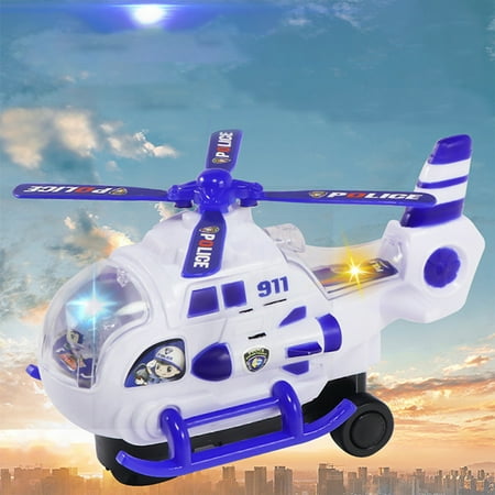 Cyber of Monday Deals Black of Friday Deals Kids Toys Clearance under $5 kkbbma Toddler Airplane Toys for Boys,Helicopter Toy, Helicopter With 4D Stunning Realistic Lights And Sounds, Automatic Bump