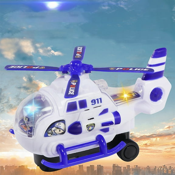 Qonioi Helicopter Toy with 4D Lights Sounds, Automatic Bump & Go Aircraft for KidsBoys Girls, RC Flying Toy