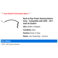 thumbnail image 2 of Rack to Line Power Steering Return Hose - Compatible with 2005 - 2011 Audi A6 Quattro 2006 2007 2008 2009 2010, 2 of 2