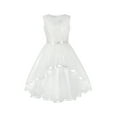 thumbnail image 1 of Robe de Demoiselle d'Honneur pour Fille, Blanc Cassé, Ceinturée, Mariage, Fête, 5 Ans, 1 of 8