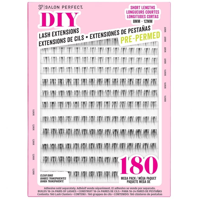 Salon Perfect - Diy Lash Extansion Cluster - Pre-Perme Courte - 180 Count