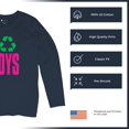 thumbnail image 6 of I Recycle Boys Puff Print Women's Long Sleeve T-shirt Funny Dating App Humor Single Independent Heart Breaker Relationship, 6 of 7