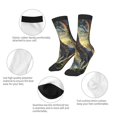 thumbnail image 3 of Fuzoiu Sunshine Jungle Dinosaur Print Kids Socks For Boys Girls,Grip Crew Socks with Non Slip,Lightweight Stretch Crew Socks,Toddlers Crew Boot Socks, 3 of 5