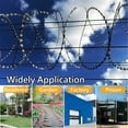 thumbnail image 3 of 50 ft Double Helix Wire Barbed Wire Fence,1 Rolls Galvanized Razor Wire Roll,Silver Steel Fencing for Garden,Yard and Perimeter Security, 3 of 7