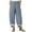 Navy, variant on Sijiajgjfu Capris Pants for Women Plus Size Summer 2025 Cotton Linen Tulip Hem Straight Wide Leg Cropped Beach Trousers with Pocket Black XL