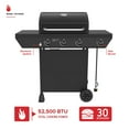 thumbnail image 3 of Nexgrill 3-Burner Propane Gas Grill with Side Burner, 52,000BTUs, 418 SQ. In. Cooking Space, BBQ Grill with Durable Steel Lid & Control Panel for Outdoor Cooking, Patios, and More - 720-0925S, 3 of 8