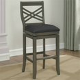 thumbnail image 3 of American Heritage Mason 30" Leather Bar Stool in Glacier, 3 of 7