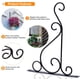 thumbnail image 3 of Paquete de 2 soportes para colgar en exteriores de hierro negro, ganchos de pared para comedero de pájaros, linternas, campanillas de viento con tornillos, 3 of 7