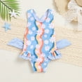 thumbnail image 2 of Girls Swimsuit Summer Kids Swimwear Floral Prints Ackless One Piece Beach Swimsuit Bikini Toddler Bathing Suit Girl,Size 12 Months-18 Months, 2 of 6