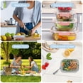 thumbnail image 4 of stusgo 12 Pcs Glass Storage Containers with Lids, Reusable for Kitchen Organization (12 Pcs,Pink), 4 of 9