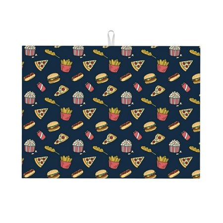 

Coaee Fastfood for Kitchen Drying Mat Dish Drying Mats for Kitchen Counter Foldable Water-Absorbent Suitable for Draining Racks
