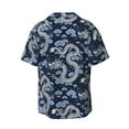 thumbnail image 7 of Kdxio Men's Hawaiian Shirt for Men Short Sleeve Shirt Dragon Summer Casual Holiday Beach Button Down T-Shirts, 7 of 7