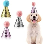 3pcs Dog Birthday Hat for Pets Party Decoration Supplies Cat Kitten Headband Hats Charms Grooming Accessories