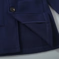 thumbnail image 4 of OJSFQUFP Boys' Hooded Single Breasted Solid Color Elegant Coat Versatile Wool Trench Coat for Toddlers and Preschoolers, 4 of 8