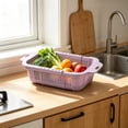 thumbnail image 5 of LEHOZIHEQ Collapsible Colander for Kitchen, Over the Sink Strainer Basket for Kitchen, Fruit Pasta Food Strainer Expandable Plastic Colander BPA Free, 5 of 6