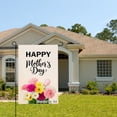 thumbnail image 2 of Jbralid Happy Mothers Day Linen Garden Flag With Colorful Flowers For Spring Summer Home Outdoor Garden Yard Door Decor 12x18 inch, 2 of 5