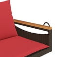 thumbnail image 5 of vidaXL Swing Bench with Cushions Brown 109x62x40 cm Poly Rattan, 5 of 5