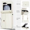 thumbnail image 6 of Allytechgroup Galaxy Z Flip 6 Wallet Case, Stylish Practical Protective Premium PU Leather Cards Slots Hand Wrist Crossbody Strap Phone Case for Samsung Galaxy Z Flip 6, White, 6 of 6