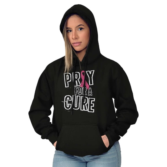 Cancer Sucks Breast Awareness Quote Hoodie Sweatshirt Women Brisco Brands S