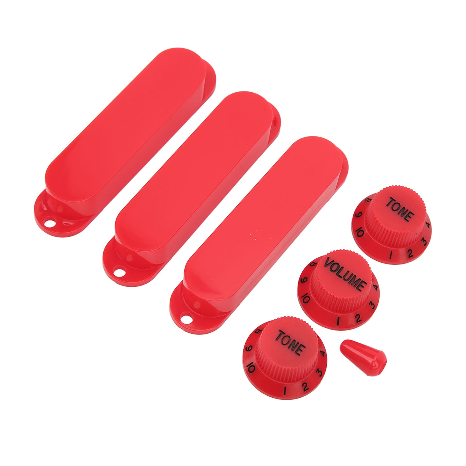 Pickup Cover Volume Knob, Plastic Guitar Single Pickup Cover 7 Pcs Set