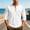 #319-White, variant on Men Fashion Casual Solid Crew Neck Button Placket Long Sleeve Henley Shirt Top White S Gift