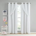 thumbnail image 5 of Your Zone White Blackout with Sheer Overlay Grommet Curtain Panel, 37" x 84", 5 of 8